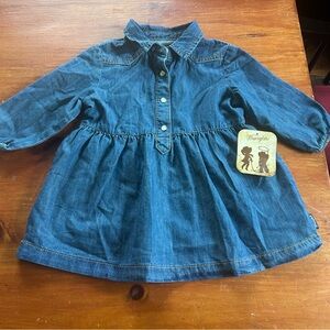 NWT Wrangler Baby Girls Denim Dress 18M Western Toddler Outfit Cowgirl Country